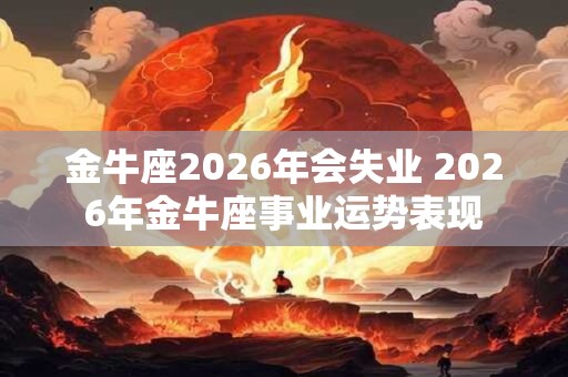 金牛座2026年会失业 2026年金牛座事业运势表现