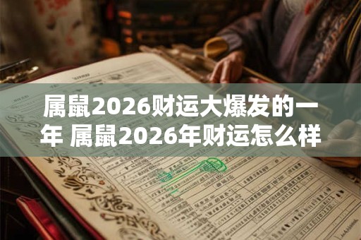 属鼠2026财运大爆发的一年 属鼠2026年财运怎么样