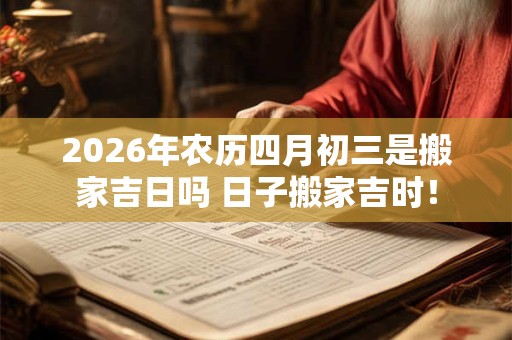 2026年农历四月初三是搬家吉日吗 日子搬家吉时！