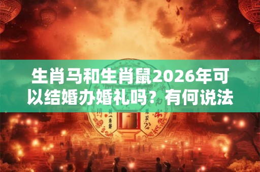 生肖马和生肖鼠2026年可以结婚办婚礼吗？有何说法？