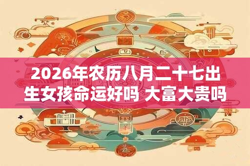 2026年农历八月二十七出生女孩命运好吗 大富大贵吗