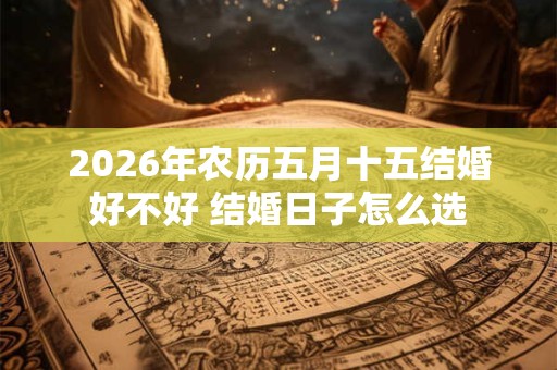 2026年农历五月十五结婚好不好 结婚日子怎么选