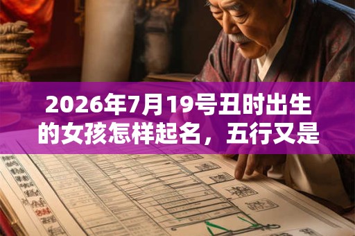 2026年7月19号丑时出生的女孩怎样起名，五行又是什么？