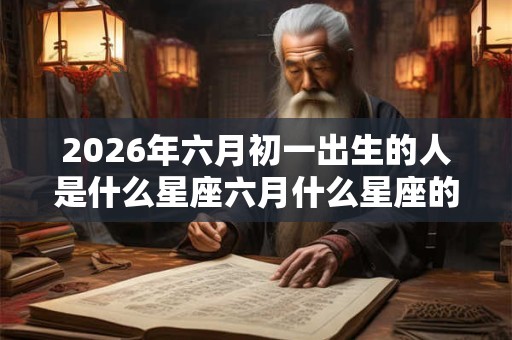 2026年六月初一出生的人是什么星座六月什么星座的人