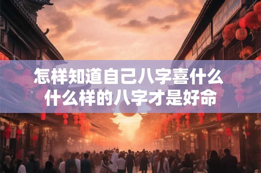 怎样知道自己八字喜什么 什么样的八字才是好命