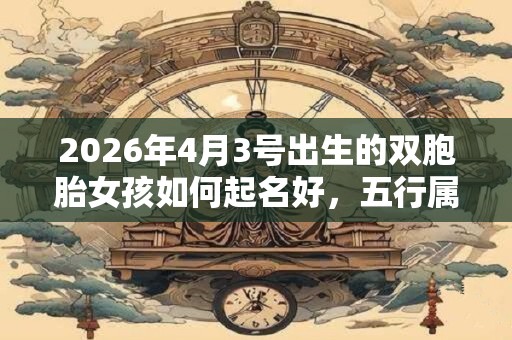 2026年4月3号出生的双胞胎女孩如何起名好，五行属什么？