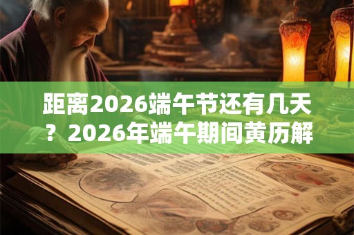 距离2026端午节还有几天？2026年端午期间黄历解析！