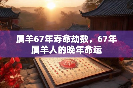 属羊67年寿命劫数，67年属羊人的晚年命运