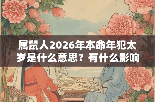属鼠人2026年本命年犯太岁是什么意思？有什么影响？