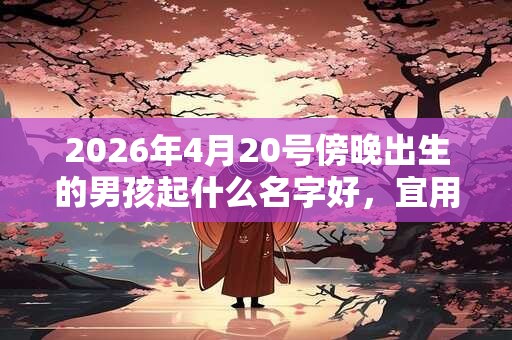 2026年4月20号傍晚出生的男孩起什么名字好，宜用哪些名字呢？