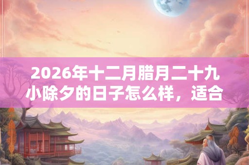 2026年十二月腊月二十九小除夕的日子怎么样，适合签约吗？