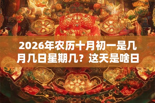 2026年农历十月初一是几月几日星期几？这天是啥日子