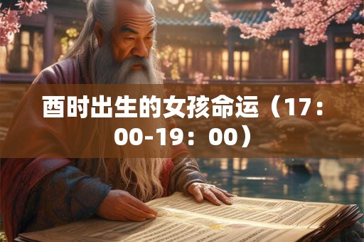 酉时出生的女孩命运（17：00-19：00）