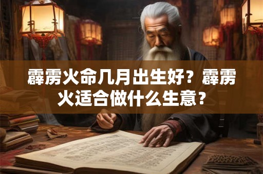 霹雳火命几月出生好？霹雳火适合做什么生意？