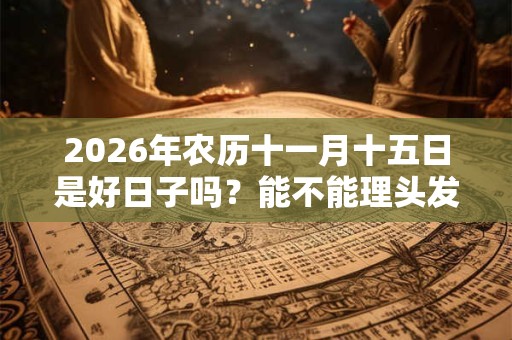 2026年农历十一月十五日是好日子吗？能不能理头发？