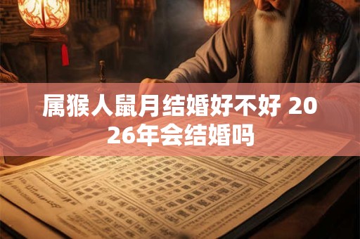 属猴人鼠月结婚好不好 2026年会结婚吗