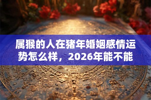 属猴的人在猪年婚姻感情运势怎么样，2026年能不能结婚？