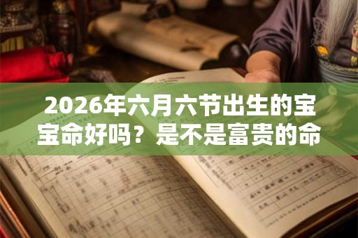 2026年六月六节出生的宝宝命好吗？是不是富贵的命格？
