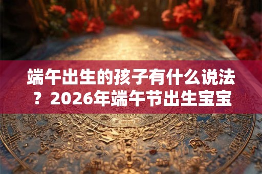 端午出生的孩子有什么说法？2026年端午节出生宝宝好吗？