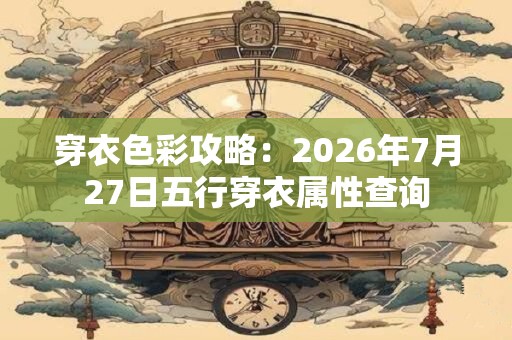 穿衣色彩攻略：2026年7月27日五行穿衣属性查询