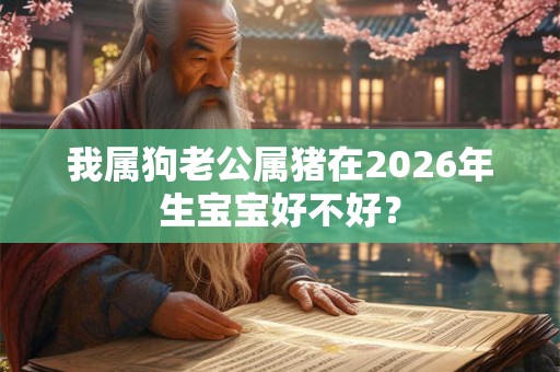 我属狗老公属猪在2026年生宝宝好不好？