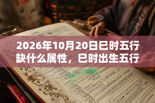 2026年10月20日巳时五行缺什么属性，巳时出生五行缺什么