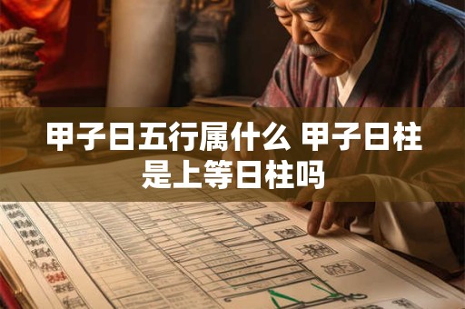 甲子日五行属什么 甲子日柱是上等日柱吗