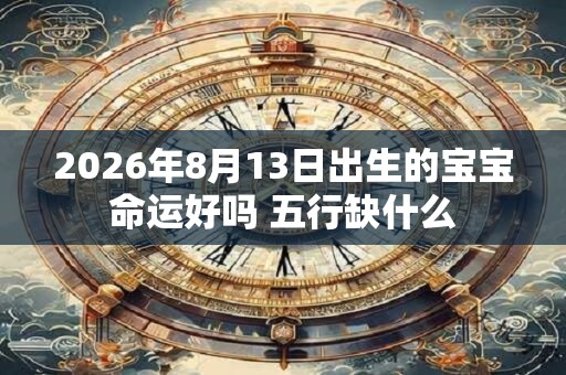 2026年8月13日出生的宝宝命运好吗 五行缺什么
