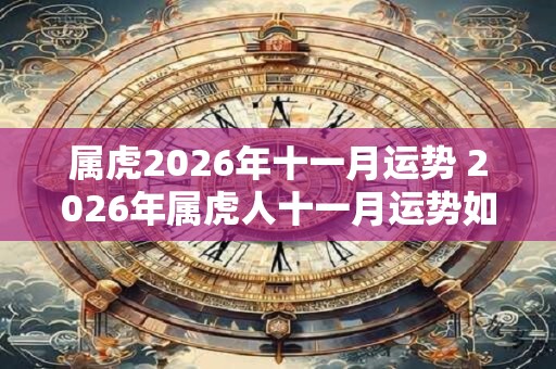 属虎2026年十一月运势 2026年属虎人十一月运势如何
