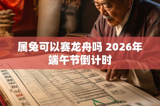 属兔可以赛龙舟吗 2026年端午节倒计时