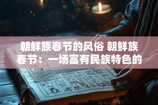 朝鲜族春节的风俗 朝鲜族春节：一场富有民族特色的风尚盛宴