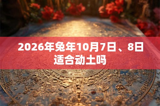 2026年兔年10月7日、8日适合动土吗