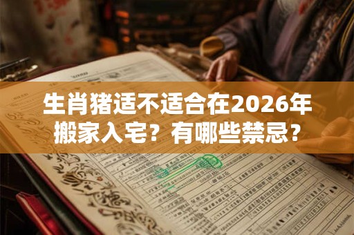 生肖猪适不适合在2026年搬家入宅？有哪些禁忌？