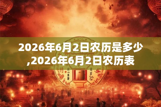 2026年6月2日农历是多少,2026年6月2日农历表