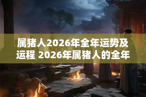 属猪人2026年全年运势及运程 2026年属猪人的全年运势