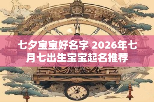 七夕宝宝好名字 2026年七月七出生宝宝起名推荐
