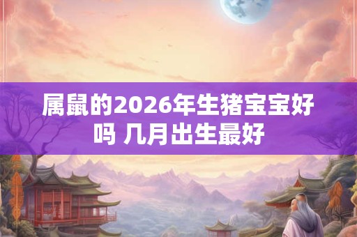 属鼠的2026年生猪宝宝好吗 几月出生最好