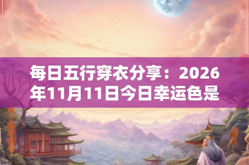 每日五行穿衣分享：2026年11月11日今日幸运色是什么