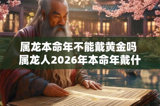 属龙本命年不能戴黄金吗 属龙人2026年本命年戴什么好
