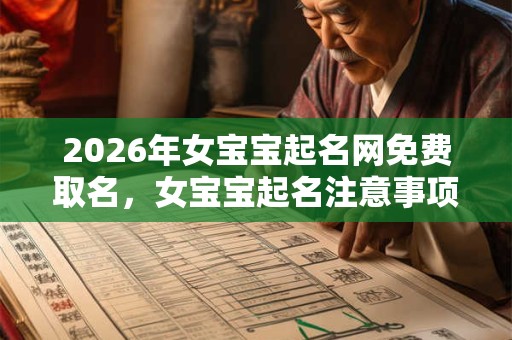 2026年女宝宝起名网免费取名，女宝宝起名注意事项？