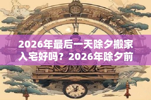 2026年最后一天除夕搬家入宅好吗？2026年除夕前后搬家吉日