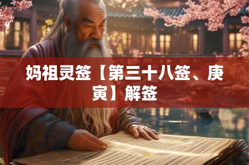 妈祖灵签【第三十八签、庚寅】解签