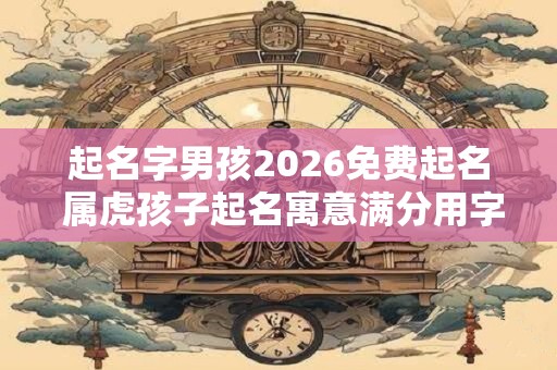 起名字男孩2026免费起名 属虎孩子起名寓意满分用字