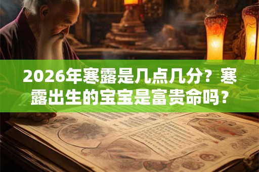 2026年寒露是几点几分？寒露出生的宝宝是富贵命吗？