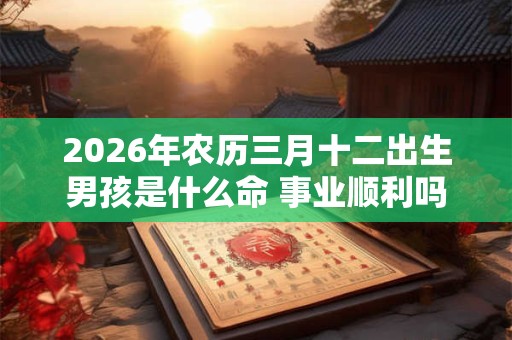 2026年农历三月十二出生男孩是什么命 事业顺利吗