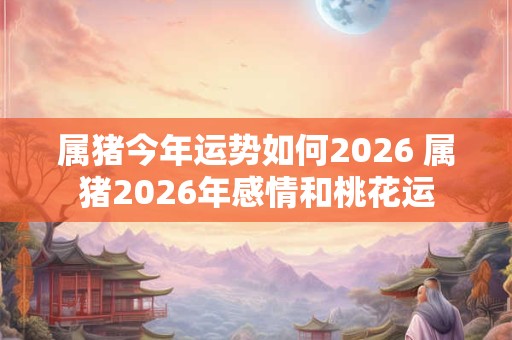 属猪今年运势如何2026 属猪2026年感情和桃花运