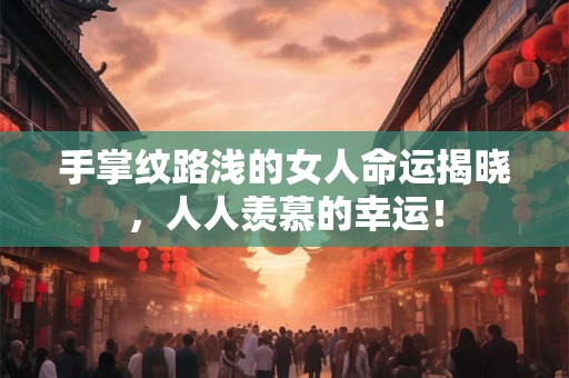 手掌纹路浅的女人命运揭晓，人人羡慕的幸运！
