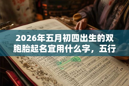 2026年五月初四出生的双胞胎起名宜用什么字，五行属什么