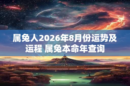属兔人2026年8月份运势及运程 属兔本命年查询