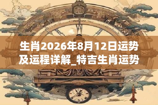 生肖2026年8月12日运势及运程详解_特吉生肖运势吉凶